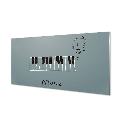 Pintura acrílica Partitura para piano
