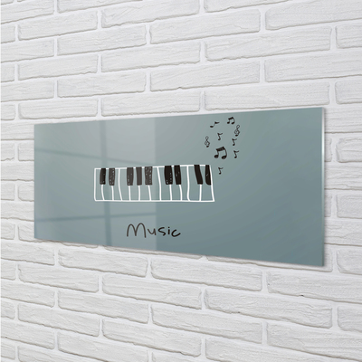 Pintura acrílica Partitura para piano
