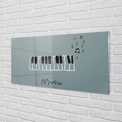 Pintura acrílica Partitura para piano