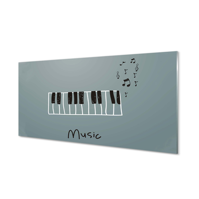 Pintura acrílica Partitura para piano