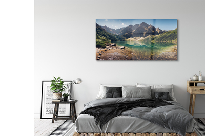 Pintura acrílica Lago de montanha