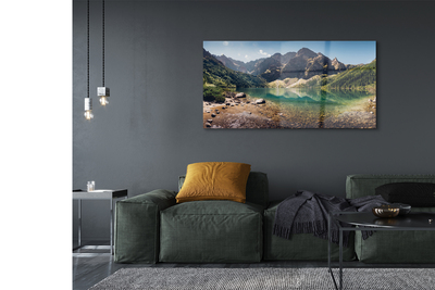 Pintura acrílica Lago de montanha