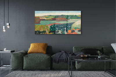 Quadro acrílico Montes de feno na Bretanha - Paul Gauguin