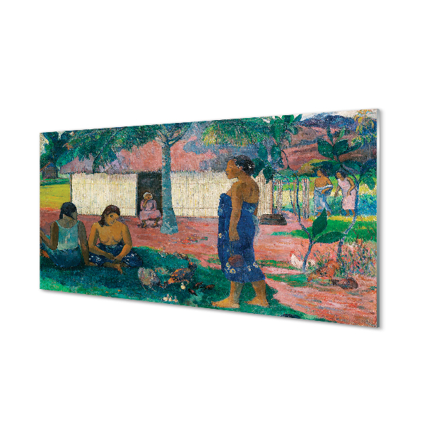 Pintura acrílica No te aha oe riri (Por que você está com raiva?) - Paul Gauguin
