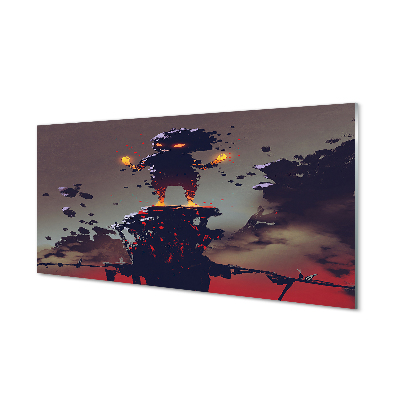 Pintura acrílica Figura fumaça fogo