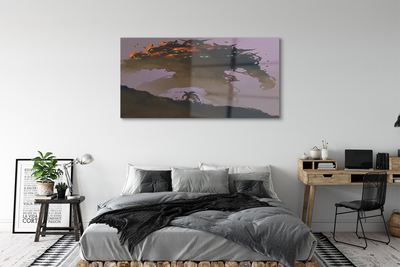 Quadro acrílico Homem uma figura assustadora com cabeças