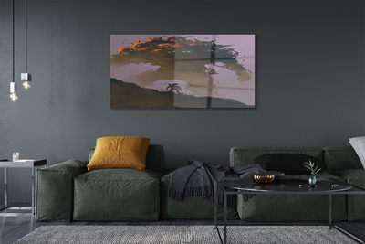 Quadro acrílico Homem uma figura assustadora com cabeças