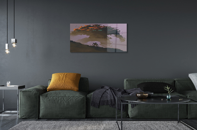 Quadro acrílico Homem uma figura assustadora com cabeças