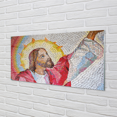 Quadro acrílico Jesus Mosaico