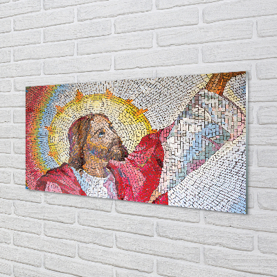 Quadro acrílico Jesus Mosaico