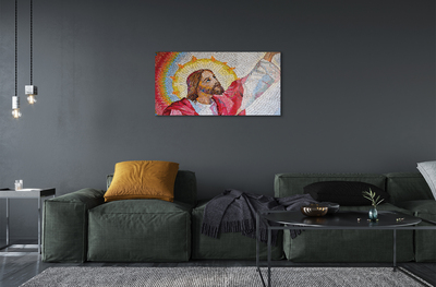 Quadro acrílico Jesus Mosaico