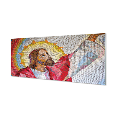 Quadro acrílico Jesus Mosaico