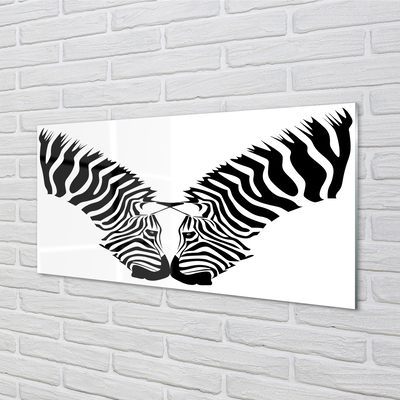 Quadro acrílico Imagem espelhada de uma zebra