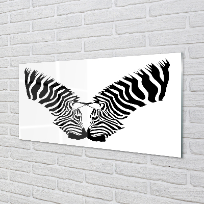 Quadro acrílico Imagem espelhada de uma zebra