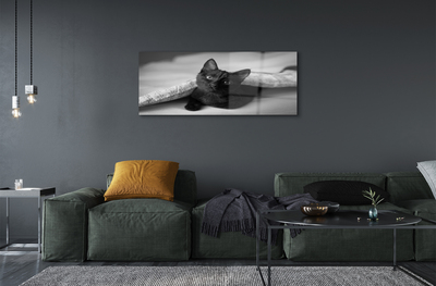 Quadro acrílico O gato debaixo das cobertas