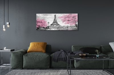 Quadro acrílico Árvores de Paris na primavera