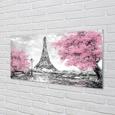 Quadro acrílico Árvores de Paris na primavera