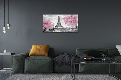 Quadro acrílico Árvores de Paris na primavera