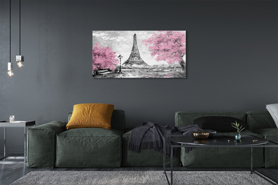 Quadro acrílico Árvores de Paris na primavera