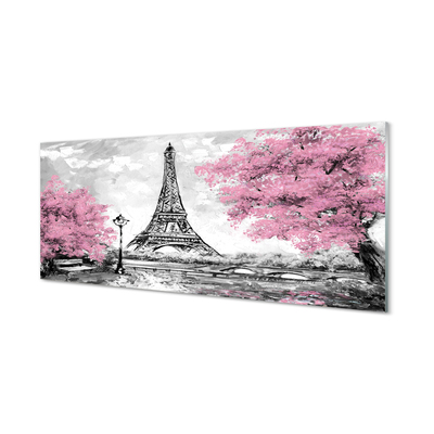 Quadro acrílico Árvores de Paris na primavera