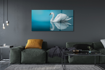 Pintura acrílica Cisne na água