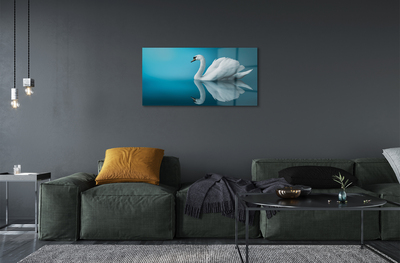 Pintura acrílica Cisne na água