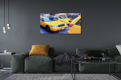 Quadro acrílico Cidade dos táxis amarelos