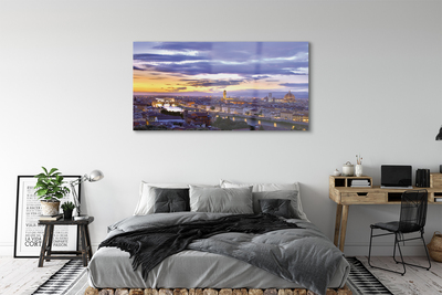 Quadro acrílico Pôr do sol no Rio Itália