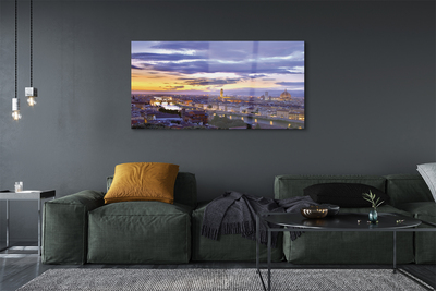 Quadro acrílico Pôr do sol no Rio Itália