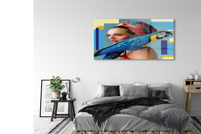 Pintura acrílica Arara no ombro