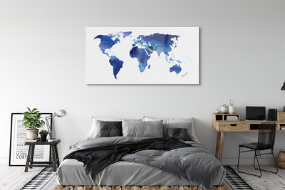 Pintura acrílica Mapa azul