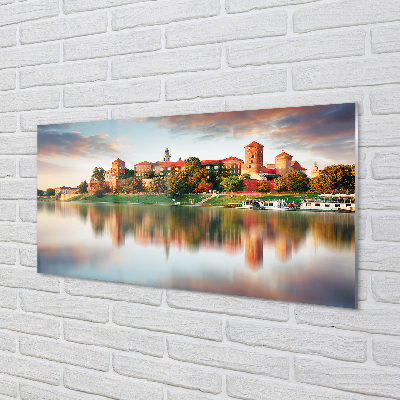 Pintura acrílica Rio do Castelo de Cracóvia