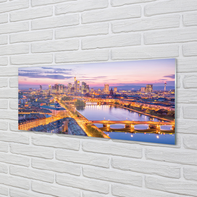 Pintura acrílica Panorama noturno de Berlim, Alemanha