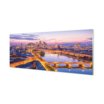 Pintura acrílica Panorama noturno de Berlim, Alemanha