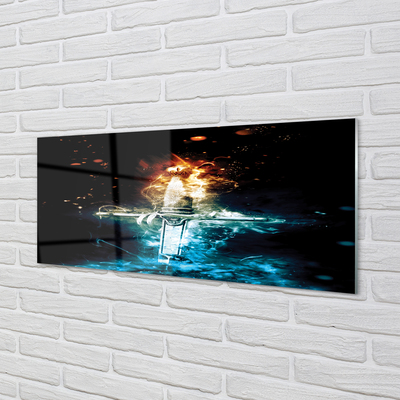 Pintura acrílica Espada de fumaça colorida