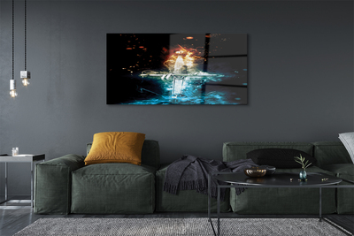 Pintura acrílica Espada de fumaça colorida