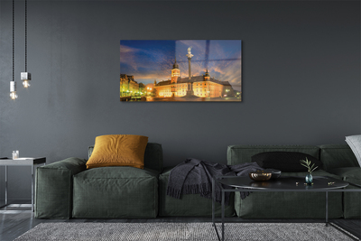 Quadro acrílico Pôr do sol na Cidade Velha de Varsóvia