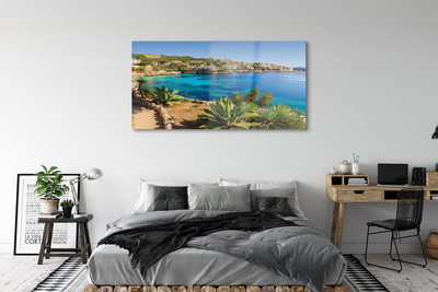 Pintura acrílica Espanha Costa Cidade Mar