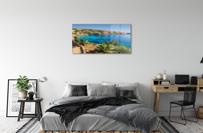 Pintura acrílica Espanha Costa Cidade Mar