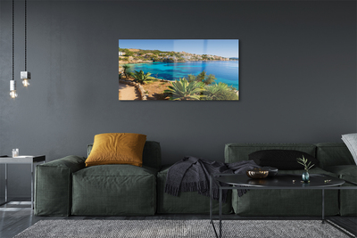 Pintura acrílica Espanha Costa Cidade Mar