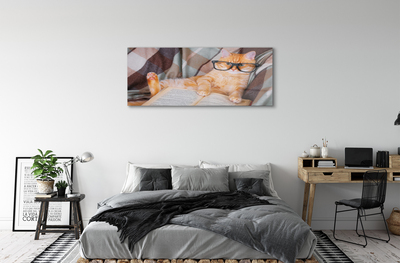 Pintura acrílica Gato lendo