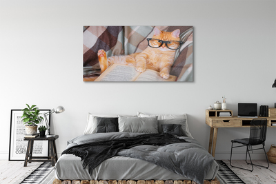 Pintura acrílica Gato lendo