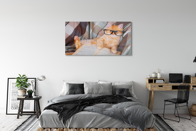 Pintura acrílica Gato lendo