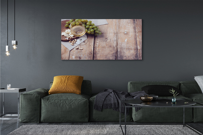 Pintura acrílica Um copo de nozes e uvas