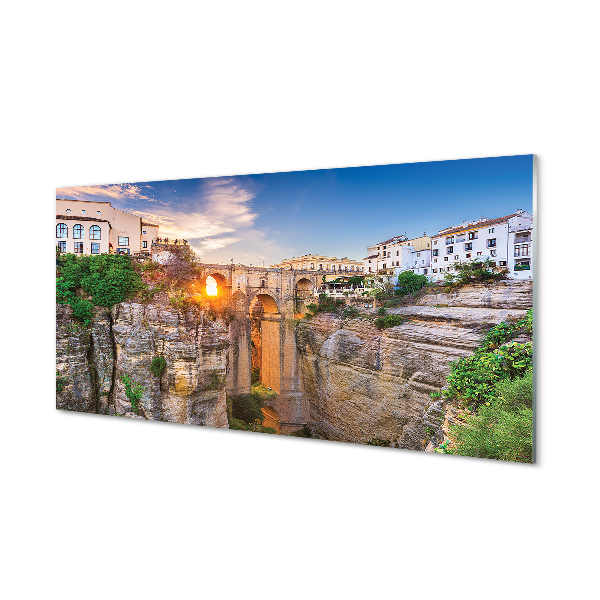 Quadro acrílico Pôr do sol na Ponte da Espanha