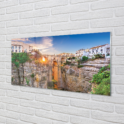 Quadro acrílico Pôr do sol na Ponte da Espanha