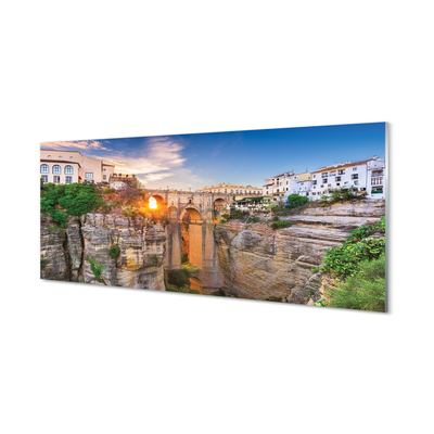Quadro acrílico Pôr do sol na Ponte da Espanha