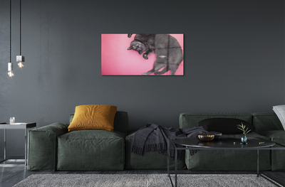 Pintura acrílica Gato deitado