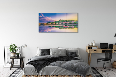 Pintura acrílica Alemanha Sunset River