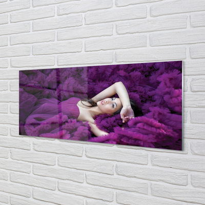 Pintura acrílica Mulher violeta